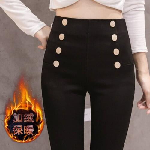 Fv2904 2019 new autumn winter women fashion casual Popular long Pants Cashmere thick warm korean pants harajuku