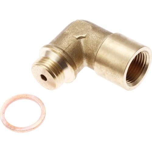 1Pc 90 Degree O2 Lambda Sensor Oxygen Sensor Extender Spacer CEL Fix M18x1.5 Brass Car Accessories