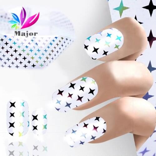 1Pc 100*4cm Laser Nail Art Foils Star Fashion Holographic Shiny Paper laser Nail transfer foil nail art Decorations