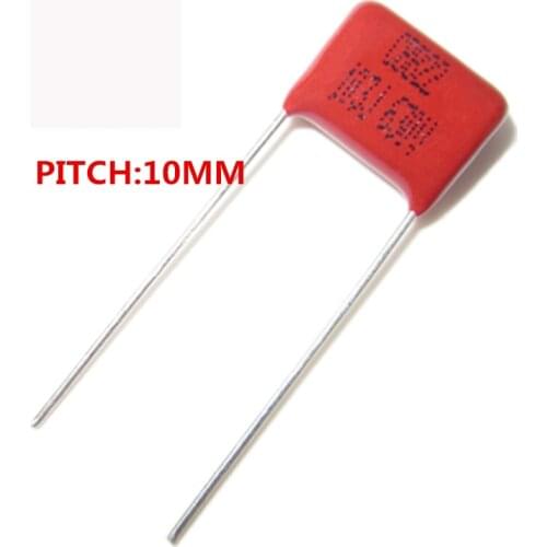 10pcs 630V 1NF 102J 2.2NF 222J 10NF 103J 22NF 223J PITCH 10MM 630V Pitch 10mm 5% DIP CBB Polypropylene film capacitor