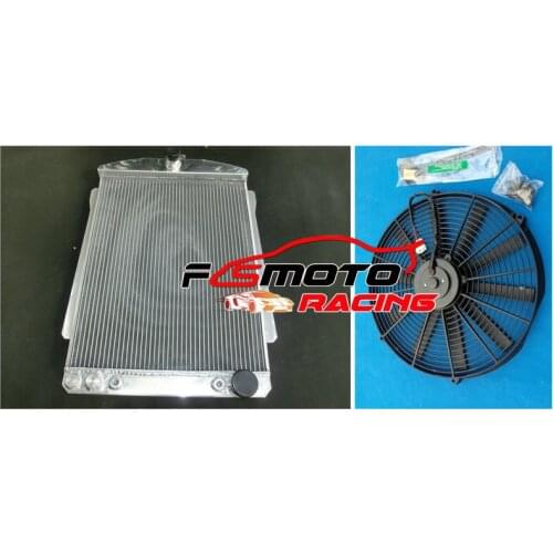 2 Row ALUMINUM RADIATOR + FAN For CHEVY 1940-1941 CAR STREET ROD AUTO