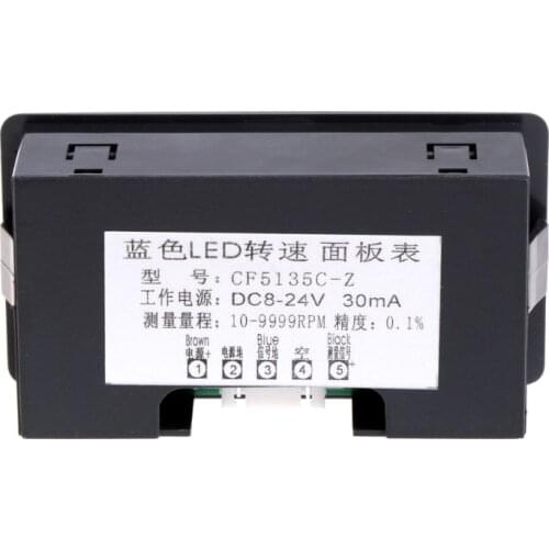 4 Digital LED Tachometer RPM Speed Meter+Proximity Switch Sensor NPN 12V 9999RPM