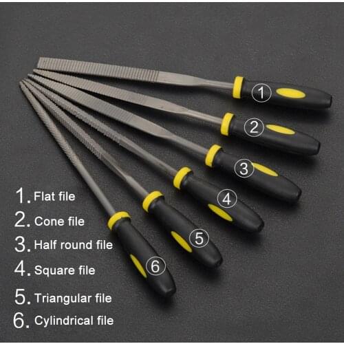 6pcs 140mm Mini Metal Filing Rasp Needle File Set Wood Carving Craft Tools Hand Woodworking Files High Hardness Tool Accessory