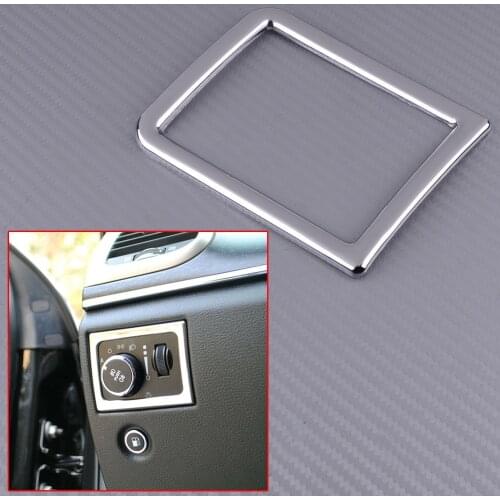 ABS Chrome Car Headlight Button Switch Edge Cover Trim fit for Jeep Grand Cherokee 2011 2012 2013 2014 2015 2016 2017 2018