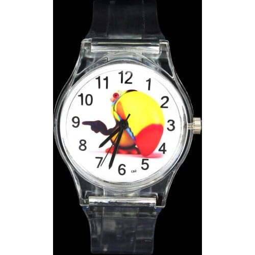 Rainbow Parrot Budgie Pet Bird Macaw Cockatoo Pattern Kids Children Quartz Watches Fashion Baby Gift Sport Wrist Watch