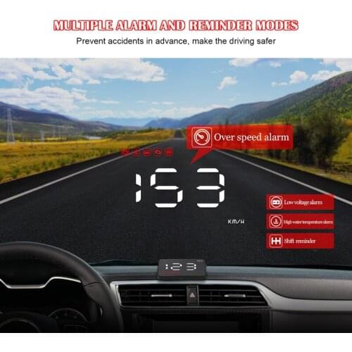 Car HUD Head-Up Display Car-styling Hud Display Overspeed Warning Windshield Projector Alarm System Universal Windshield Auto