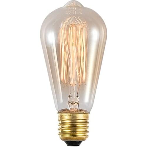 6Pcs/Lot Luxry House 25W/40W/60W Designer Light E27 B22 220V Yellow Meeting Room Tawny Lighting Traditional Edison Bulb