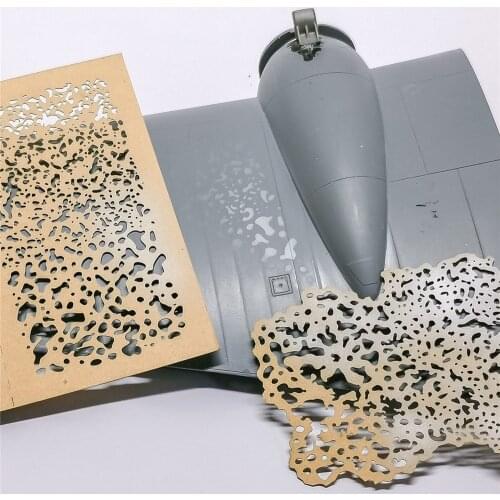 For LIANG-0006/ 0007 Salt Weathering Effect Airbrush Stencil Tools for 1/32 1/48 1/72 Aircraft Model Tool