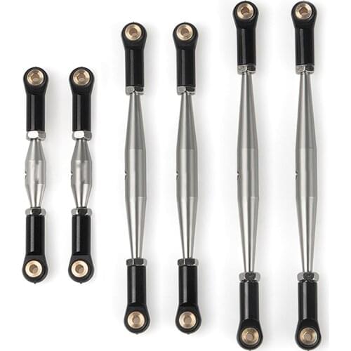 For Axial SCX24 90081 Stainless Steel Link Linkage Pull Bar Rod Set for Axial SCX24 90081 RC Model Car Accessories
