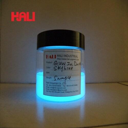 Photoluminescent pigment,glow in dark pigment,luminescent pigment,nail glow powder,color: skyblue.item:HLD-240,minimum order:1kg