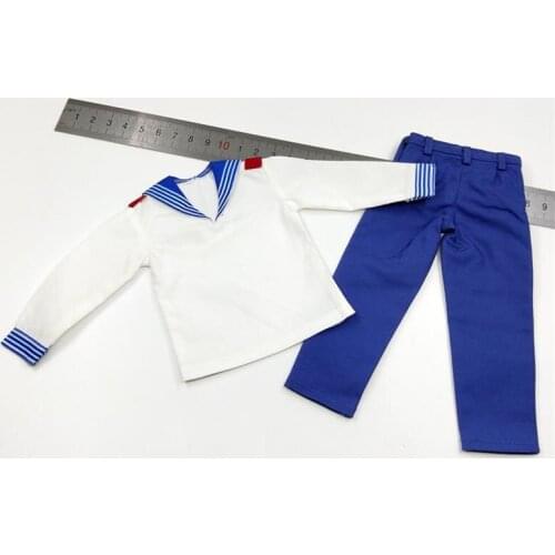 Hot Sales 1/6th Fashion Sailor Navy Soldier Dressing Suit Tops Pants QORANGE QOTOYS QOM-1013 For Usual 12inch Doll Accessories