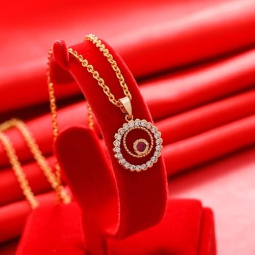 Gligli Small Necklaces For Women/Girl Gold Color Pendant Thin Chain Jewelry Ladies Festival Gift