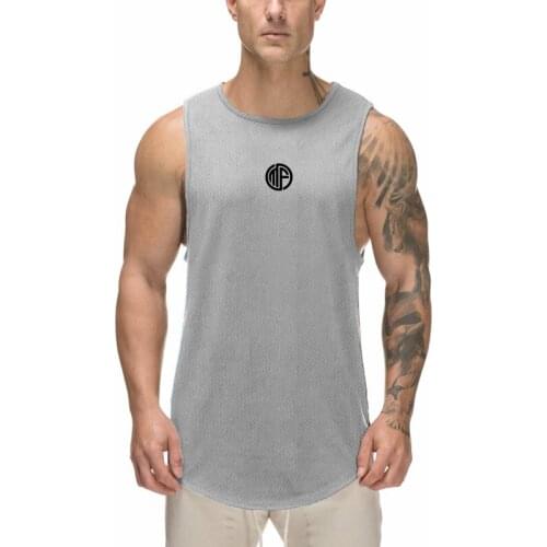 New Fitness Mens Workout Mesh Casual Tank Top Summer Fashion Singlet Quick Dry Vest Clothing Sport Bodybuilding Sleeveless Shirt