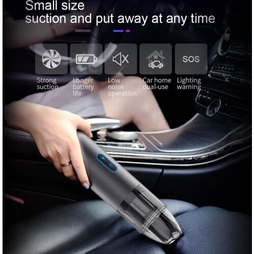 Mini Vacuum Cleaner V6 Rechargeable Easily Installation Personal Car Elements for Car Home Office 4000Pa Portable Vacuum