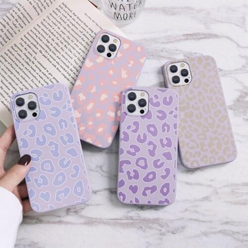 Fashion Leopard Pattern Phone Case For iPhone 11 12Mini Pro Max X XR XS Max 7 8 6 6s Plus 5 5S SE 2020 Soft TPU Shockproof Cover