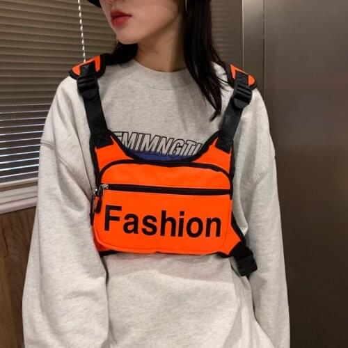 Fashion Tactical Chest Bag Hip Hop Vest Bags For Women Cool Streetwear Waist Rig Pack D-111