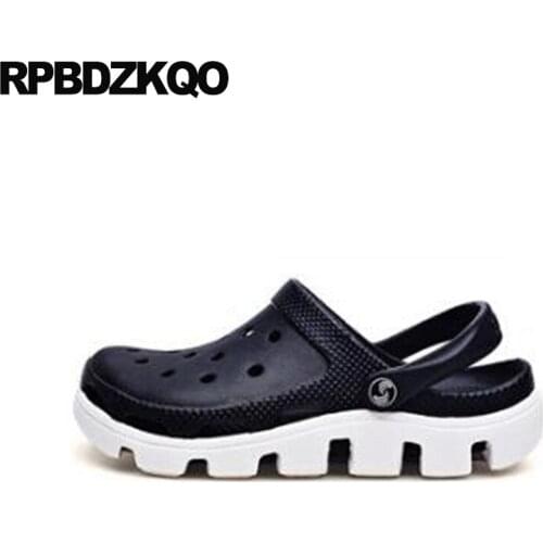 Shoes Mens Sandals 2021 Summer Outdoor Slippers Closed Toe Water Clogs Gardening Mules Rubber Slides Fashion Garden Size 46 45