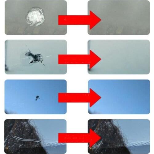 Car Windshield Repair Kit Auto Glass Crack Repair Tools with Repair Agent H8WE