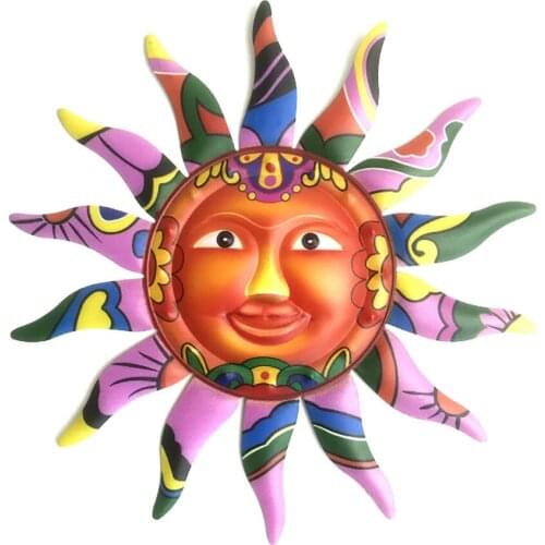 Garden Decor Metal Wall Hanging Door Nome Decoration Yard Colorful Sunflower Or Indoor And Outdoor Home Gardens Art Sunshines