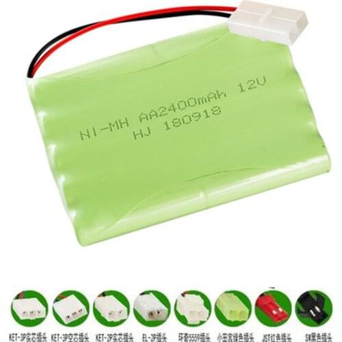 12v 2400mah NiMH Battery For Rc toys Boat Car Robot Gun Tanks Trains Ni-MH AA 700mah 12v Rechargeable Battery pack 1pcs to 5pcs