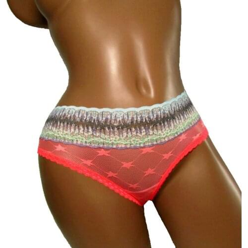 Candy Cherries Underwear Sexy G-String Colorful Lace Women Panties Hollow Out See Through Micro Thongs Nylon Girl Briefs