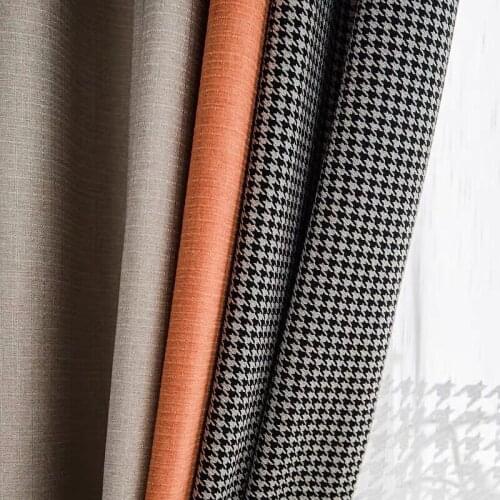 Nordic Minimalist Stitching Shading Fabric Curtains Are Used In The Finished Customization of The Living Room Bedroom