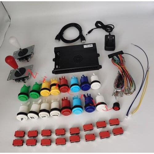 New 3D Pandoras Saga EX Box 8000 in 1 Wifi DIY Kit 2 Playes Arcade Game Cabinet 8 Way Joystick Switch Type Push Button
