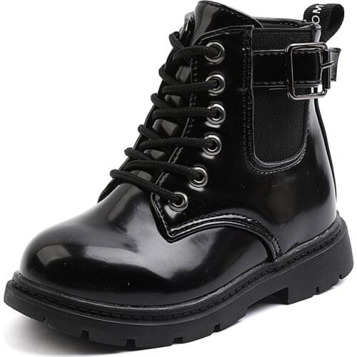 2020 Winter New Arrivals Girls Leather Boots Shoes Fashion Waterproof Boys Kids Boots Toddler Baby Botas Shoes Childrens Boots
