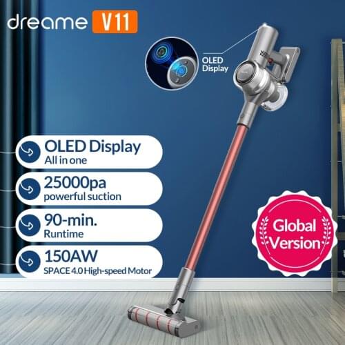 NEW XIAOMI Dreame V11 Vacuum cleaner Handheld Wireless Cleaner OLED Display 25kPa All in one Dust Collector floor Carpet Cleaner