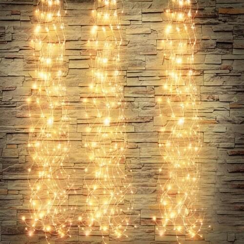 30X2M 600LED Tree Vine Branch Light Christmas Garland Light Copper Wire Fairy Light Wedding Holiday Starry Star Light