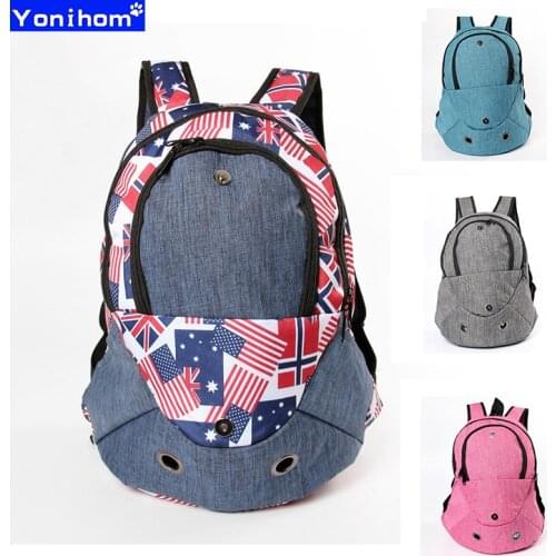 Backpack Carrier for Dogs Cats Outdoor Double Shoulder Bag for Dog Walking Breathable Backpack Carrier for cats Pet Chihuahua