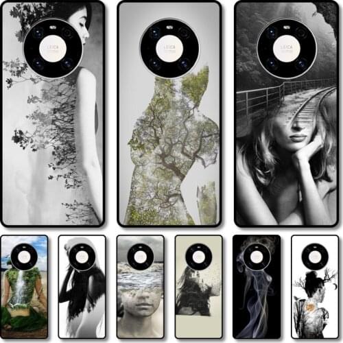 Sexy lady Phone Case For Huawei mate 40 30 10 20 40 8 9 Lite Z Pro RS black cell shell