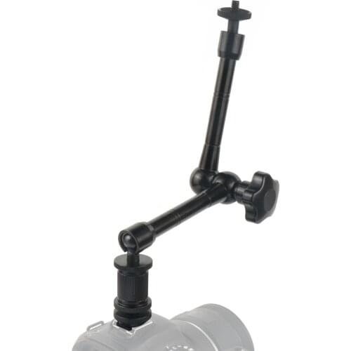 F14413 Friction Articulating Magic Arm Bracket 11" Inch Hot Shoe Connector 1/4" Screw for DSLR Camera LCD Monitor LED Light