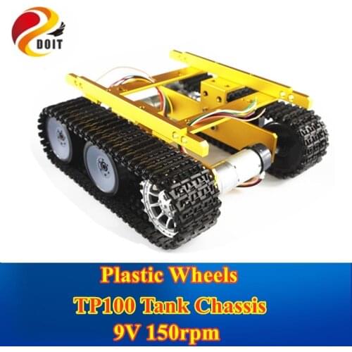 Original DOIT Robot Tank Car Chassis TP100 Caterpillar Clawler DIY Toy Robot Remote Control Smart Chain Platform Tracked Vehicle