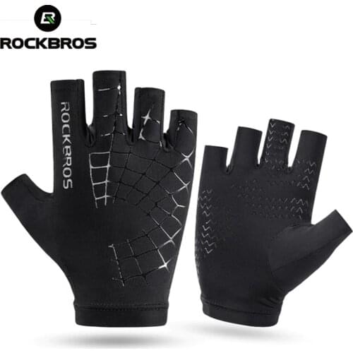 ROCKBROS Bike Half Gloves Men women Spring Summer Cycling Glove Touch Screen Running Bike Glove Road MTB Bicycle Half Gloves