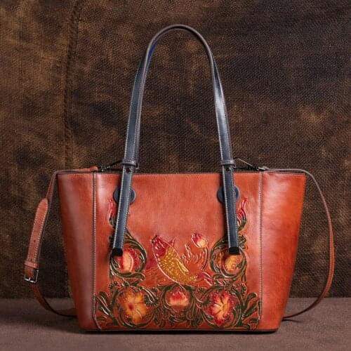 Cowhide Restoring Ancient Ways Large Capacity Cowhide Womens Handbags New Brand High Quality Luxury Shoulder Bags