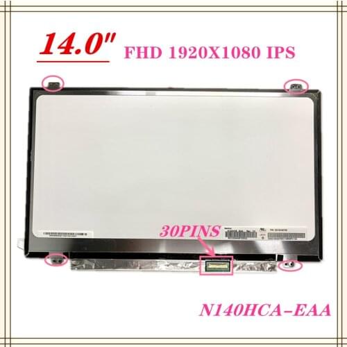 Free shipping 14" inch 1920x1080 TN laptop lcd led screen Matrix display HB140FH1-401 N140HGE-EA1 N140HGE-EBA N140HGE-EAA 30PIN