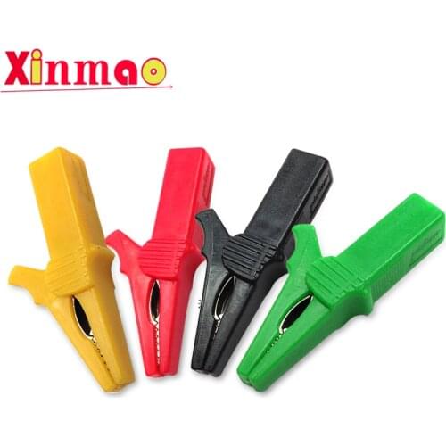 2PCS Insulated Crocodile clip opening 10 mm HV Alligator Clip For Banana Plug 4mm Multimeter 55mm power test clamp