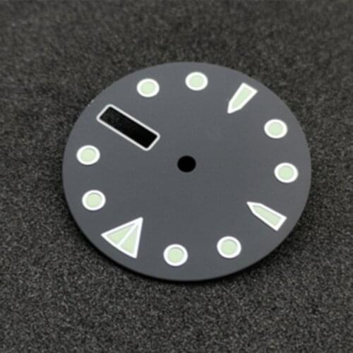 28.5mm Black Watch Dial NH36 Movement SKX007/009 Modified SBBN033/SBDX017 Japanese Super C3 Luminous Dial