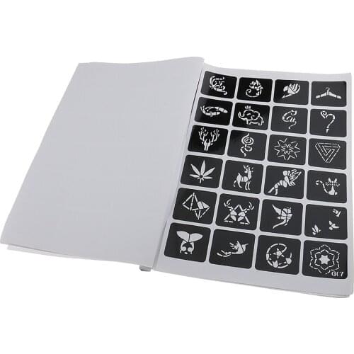 358 kinds Henna Tattoo Stencil Sticker for Beauty Body Art Leg Hand Waterproof Airbrush Glitter Tattoo Templates