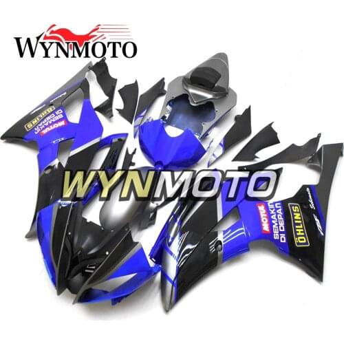 ABS Injection Plastics Fairings For Yamaha YZF R6 Year 2008 - 2015 2016 Motorcycle Full Fairing Kit Blue Silver Carenes