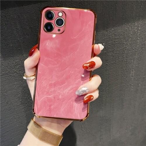 Luxury Plating Marble Silicone Phone Case For iPhone 11 Pro Max XSmax XR XS 8 7 Plus Shockproof Protection Cover