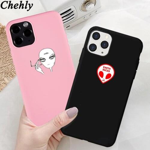 Alien Phone Case for iPhone X XR XS Max 8 7 6s Plus 11 12 Pro MAX Mini SE Fashion Cases Solf Silicone Fitted Accessories Cover