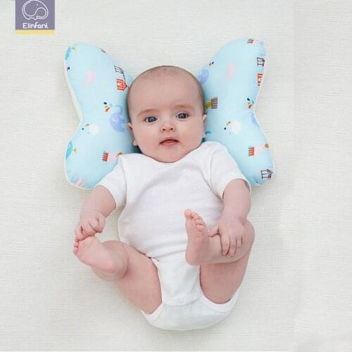 Elinfant Baby Cotton Pillow PP Cotton Shaping Pillow OS Comfortable Baby Sleeping Pillow 1 PCS Pack Baby Pillow Newborn