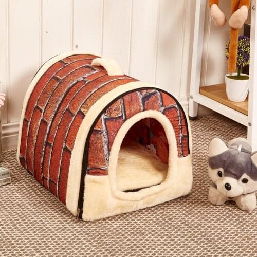 DualUse Pet Dog House Nest With Mat Foldable Pet Dog Bed Cat Bed House For Small Medium Dogs Travel Kennels For Cats Pet Product