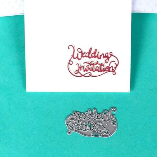 DUOFEN METAL CUTTING DIES Wedding invitation stencil metal Cutting dies for DIY papercraft projects Scrapbook Paper Album