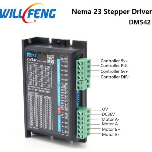 Will Feng 2-phase Digital DM542 Stepper Motor Driver Controller 18-48 VDC Max 4.2A For 57 86 Series Motor
