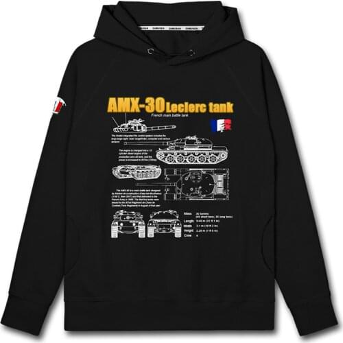 French Army AMX30 secondgeneration main battle tank WWII military fans mens hoodies sports sweatshirt jerseys autumn clothes
