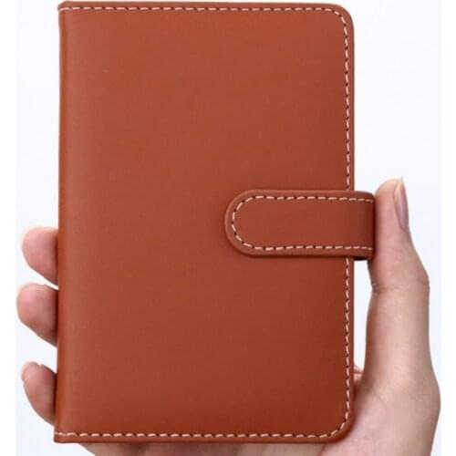 Fashion A6 Agenda 2021 Pu Leather Office Squared Notebooks Monthly Planner Personal Diary Books