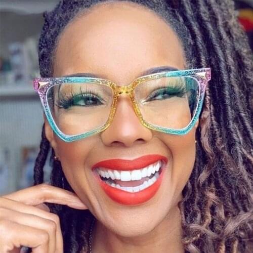 Fashion Cat Eye Color Frame Sun Glasses Women Unique Trending Famous Luxury Brand Colorful Sunglasses Clear Lens Eyeglass Uv400